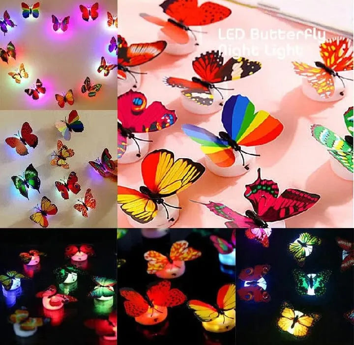 LED Butterfly Wall Decor Turquoise 1Pc Modern Home Decor