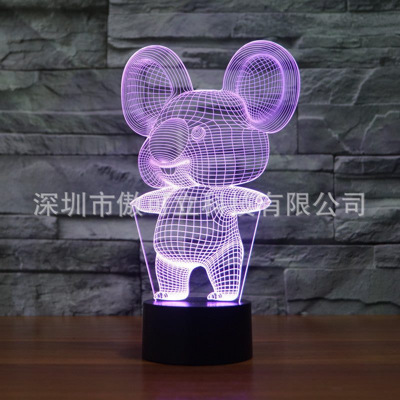 3D Koala LED Lamp for Kids Bedroom Safe Color Control