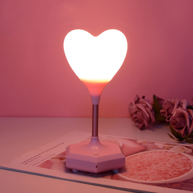 Heart Shaped USB Night Light Pink