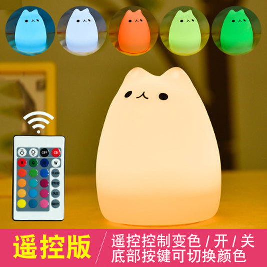 Cute Cartoon Cat Night Light for Kids Room Desk
